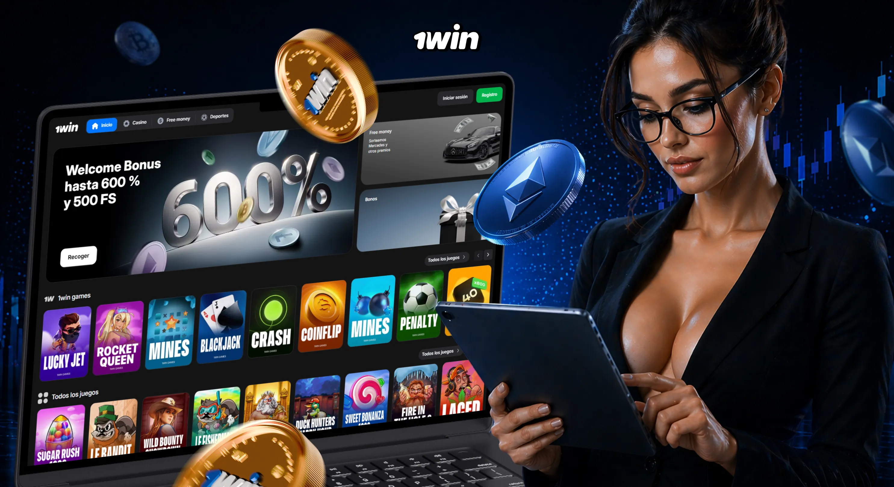 El proceso de recarga en criptomoneda en 1win